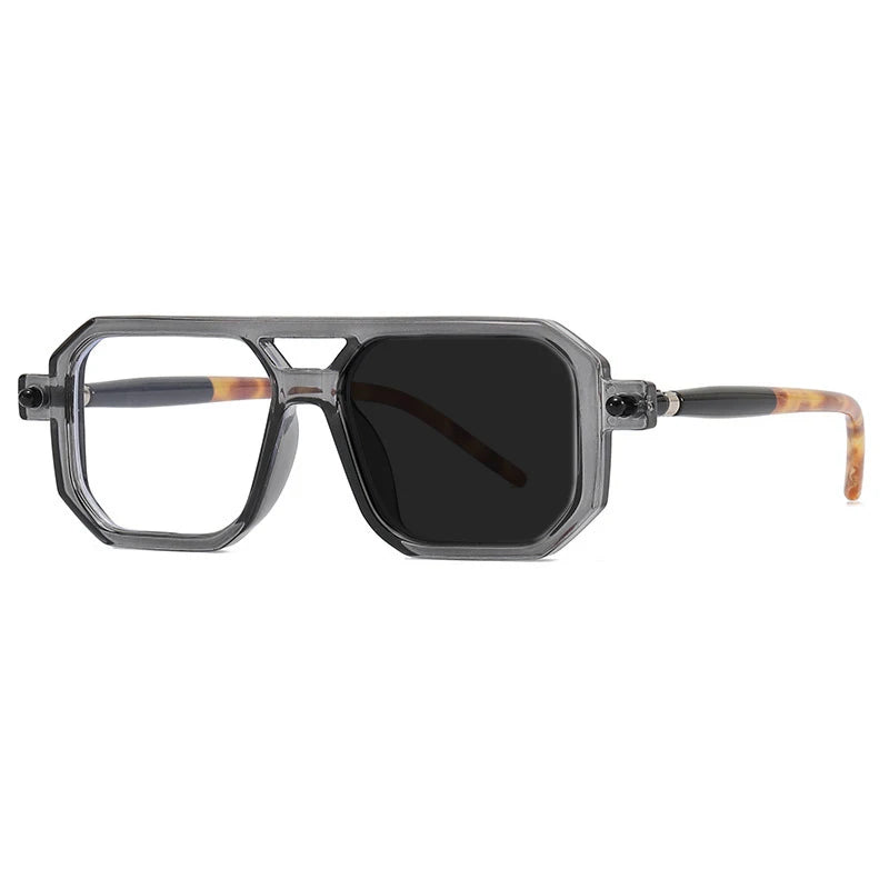 Kocolior Unisex Full Rim Square Double Bridge PC Hyperopic Reading Glasses 86512 Reading Glasses Kocolior