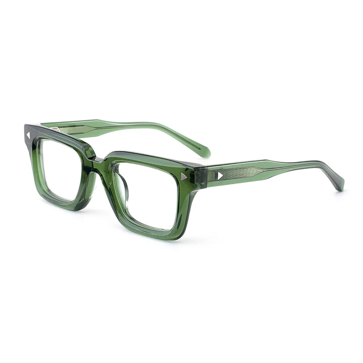 Gatenac Unisex Full Rim Brow Line Square Acetate Eyeglasses G66308