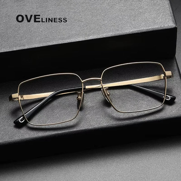 Oveliness Women's Full Rim Polygon Square Titanium Eyeglasses 80927