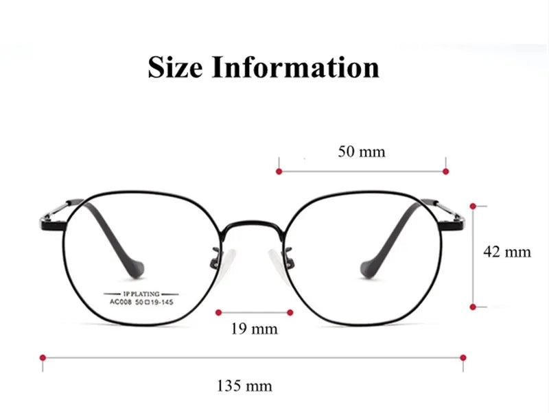 Chashma Ochki Women's Full Rim Polygon Oval Steel Eyeglasses 92008