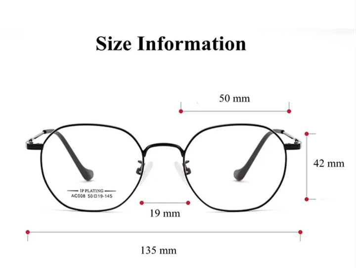 Chashma Ochki Women's Full Rim Polygon Oval Steel Eyeglasses 92008