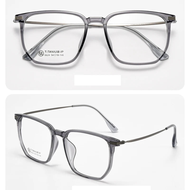 Xbora Unisex Full Rim Square Tr 90 Titanium Eyeglasses 66824
