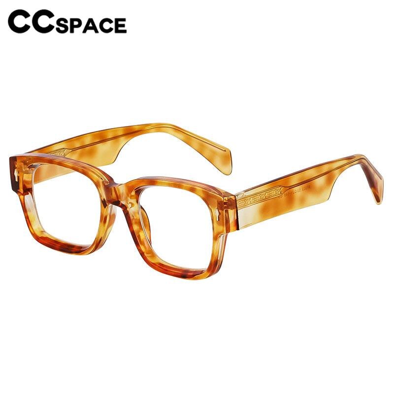 CCspace Unisex Full Rim Square Tr 90 Titanium Eyeglasses 56737 Full Rim CCspace