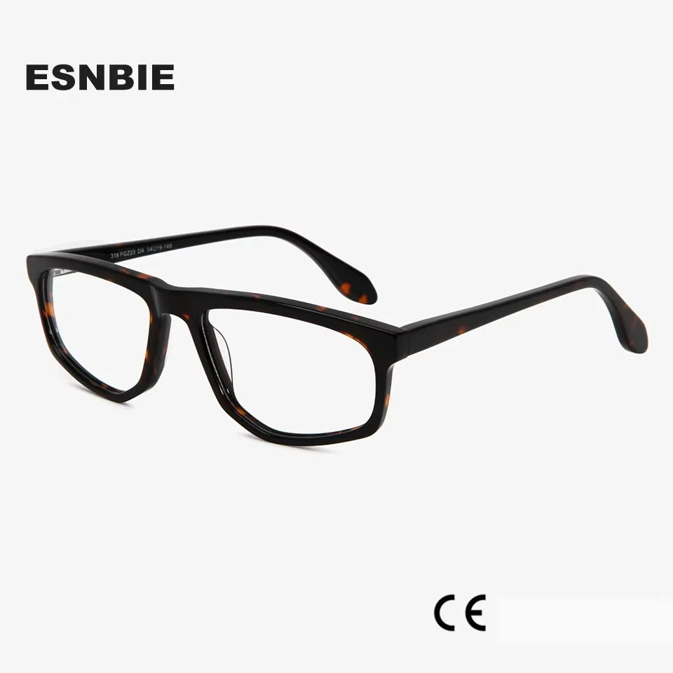 Esnbie Women's Full Rim Rectangle Acetate Eyeglasses 31623 Full Rim Esnbie