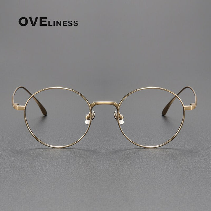 Oveliness Unisex Full Rim Round Titanium Eyeglasses 4921145 Full Rim Oveliness