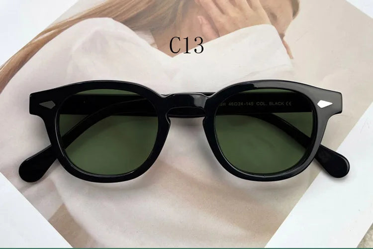 Yujo Women's Full Rim Oval Square Acetate Polarized Sunglasses Y4638 Sunglasses Yujo C13 CHINA