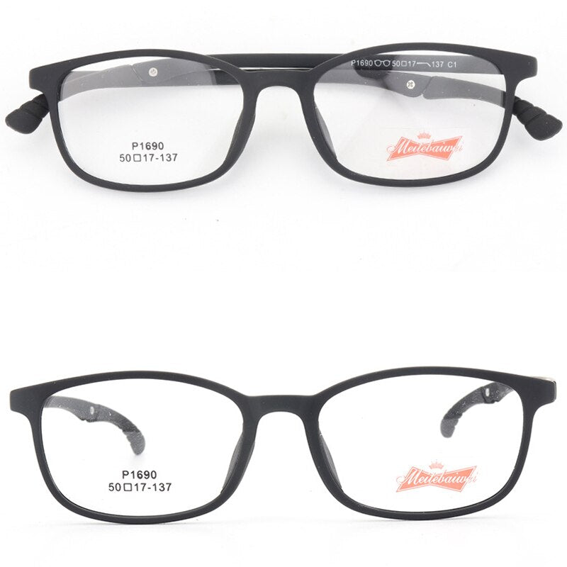 Zirosat Unisex Children's Full Rim Polygon Silicone Square 1690 Full Rim Zirosat C1