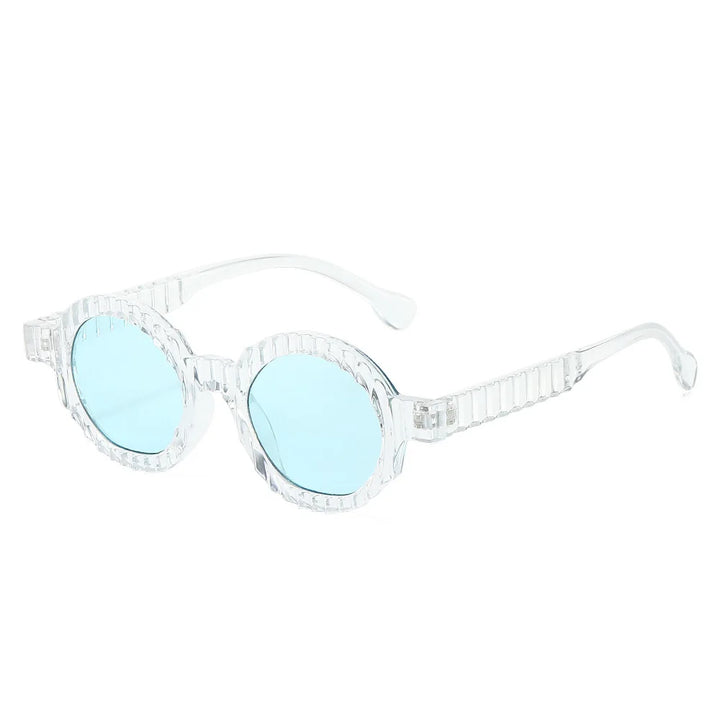 CCspace Women's Full Rim Round Polycarbonate UV400 Sunglasses 57504 Sunglasses CCSpace Clear
