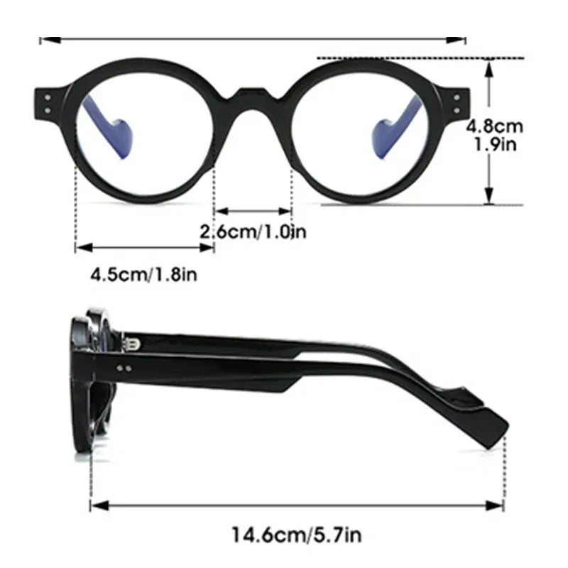 CCspace Unisex Full Rim Round Polycarbonate Reading Glasses R57194 Reading Glasses CCspace