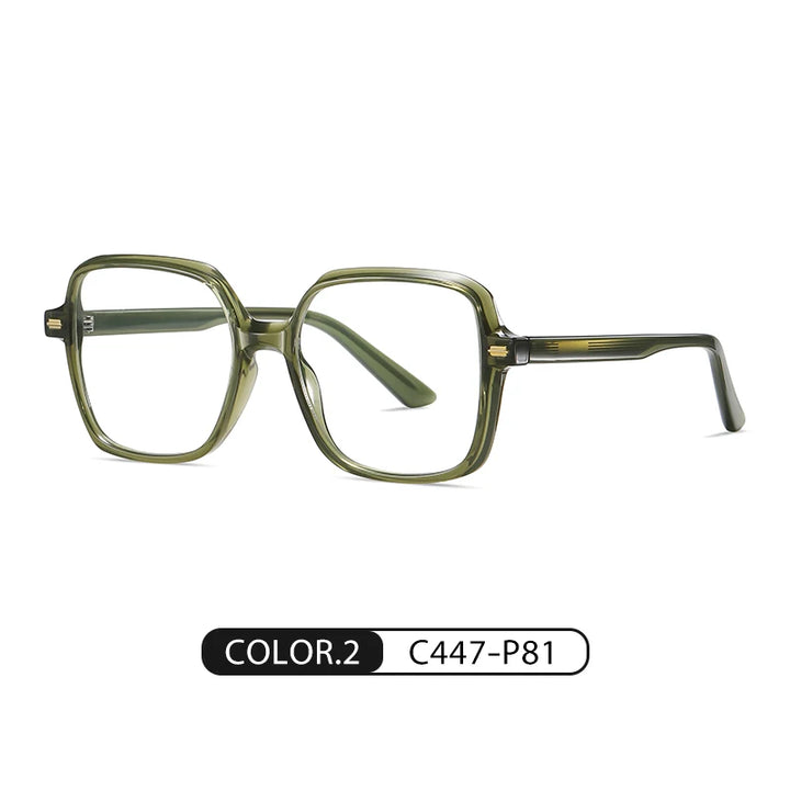 Gmei Women's Full Rim Square Acetate Tr 90 Eyeglasses C907 Full Rim Gmei Optical C447-P81