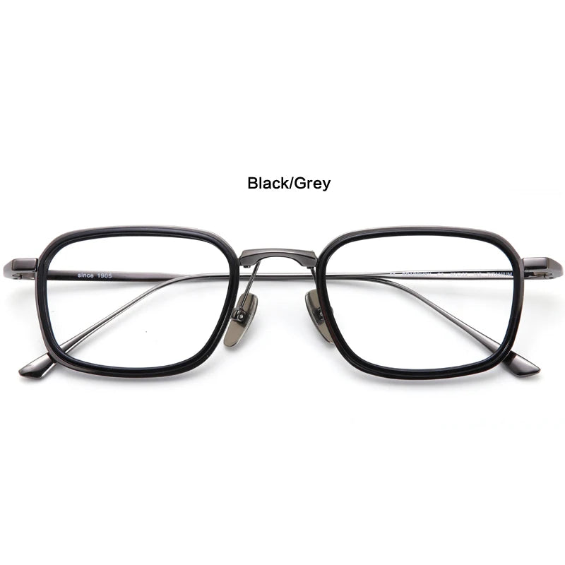 Muzz Unisex Full Rim Square Acetate Titanium Eyeglasses 22140