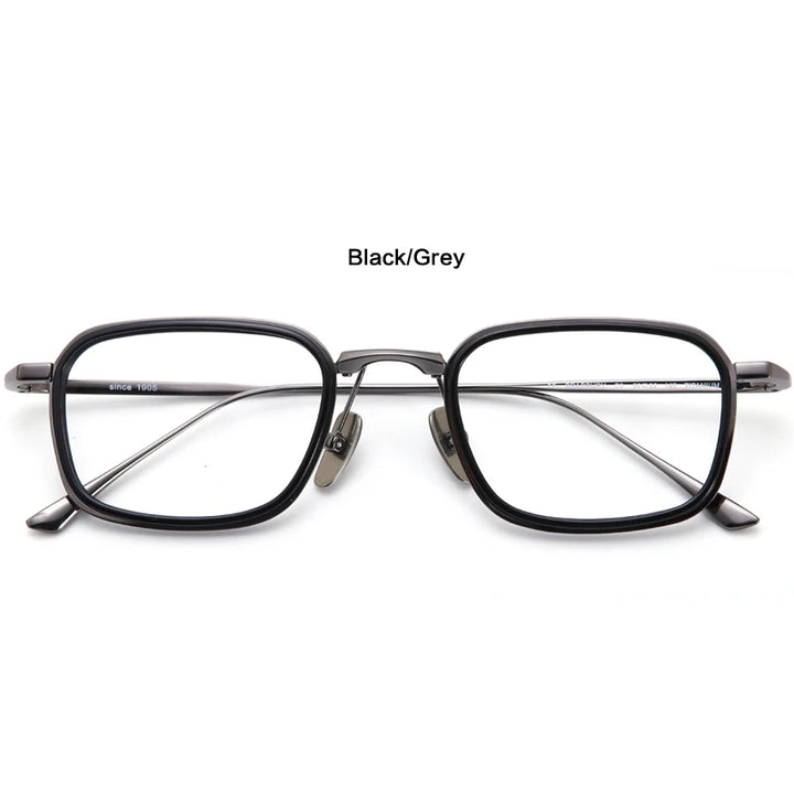 Muzz Unisex Full Rim Square Acetate Titanium Eyeglasses 22140