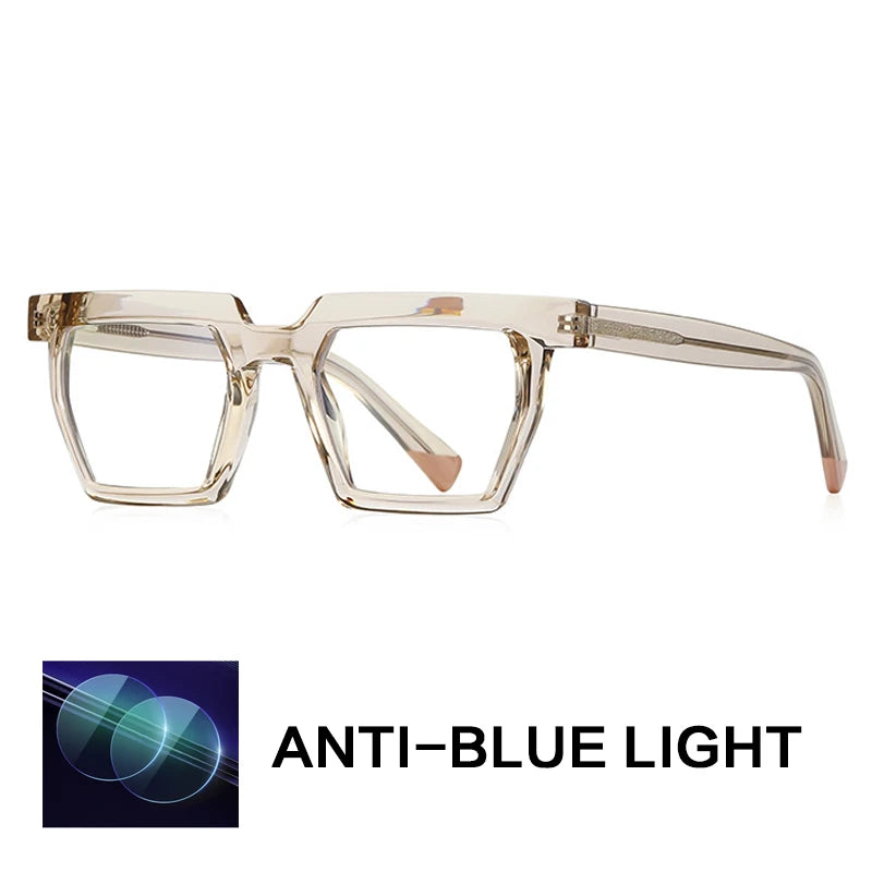 Gatenac Women's Full Rim Square Tr 90 Titanium Reading Glasses G2144