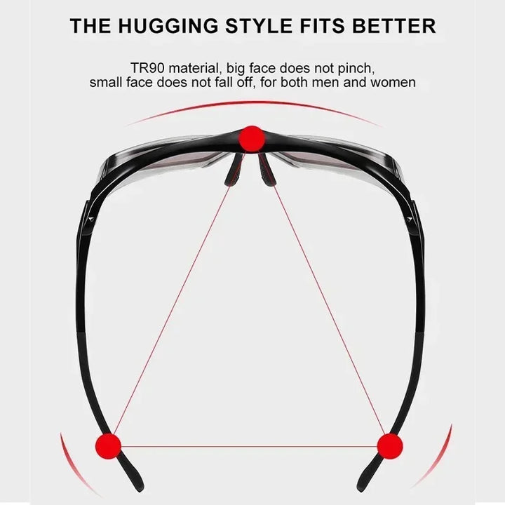 Vicky Unisex Full Rim Square Tr 90 Silicone Sport Sunglasses Reading Glasses Vicky