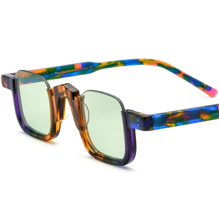 Nobler Women's Semi Rim Bottom Square Acetate Polarized Sunglasses 9352 Sunglasses Nobler C3