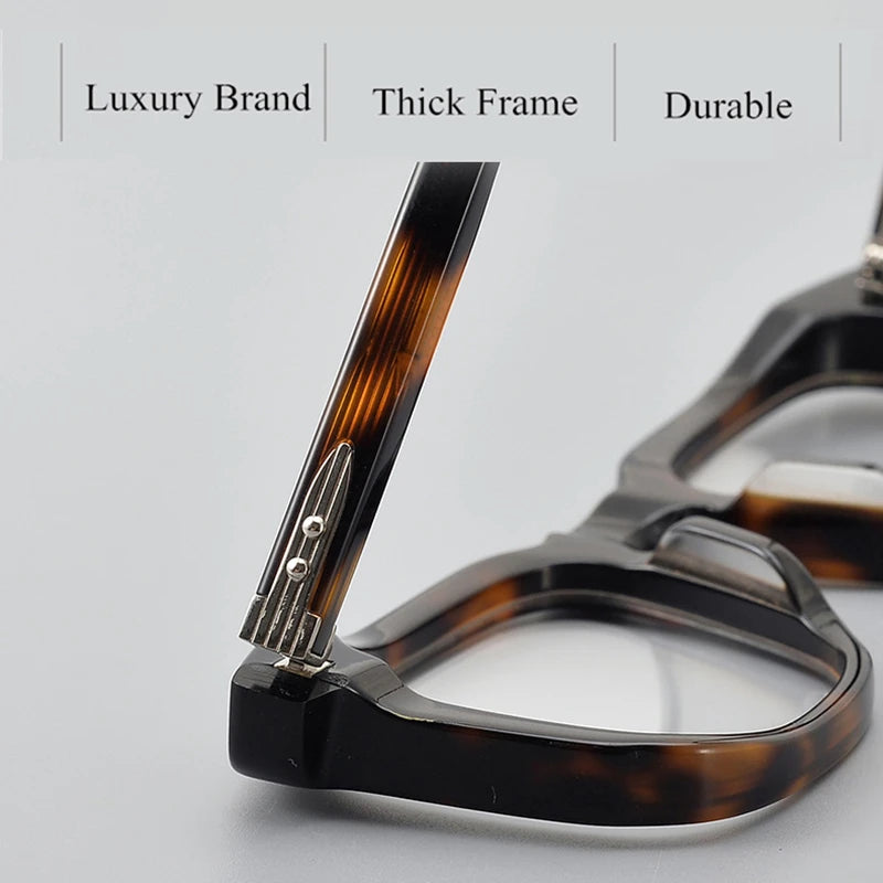 Black Mask Unisex Full Rim Square Acetate Eyeglasses D002 Full Rim Black Mask