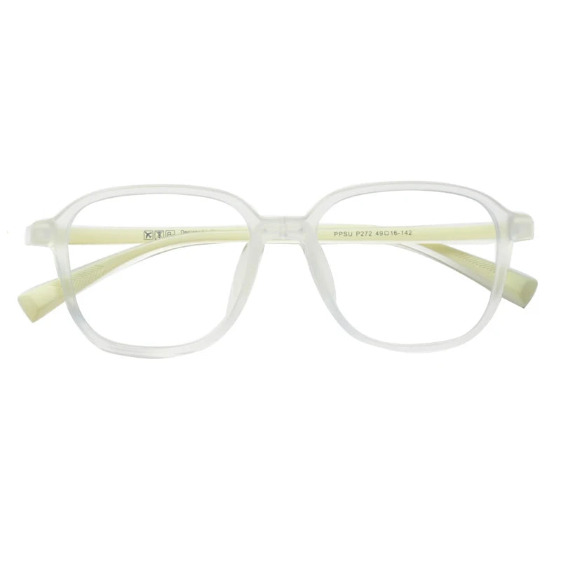 Kocolior Unisex Full Rim Square Tr 90 Titanium Eyeglasses P272 Full Rim Kocolior Transparent