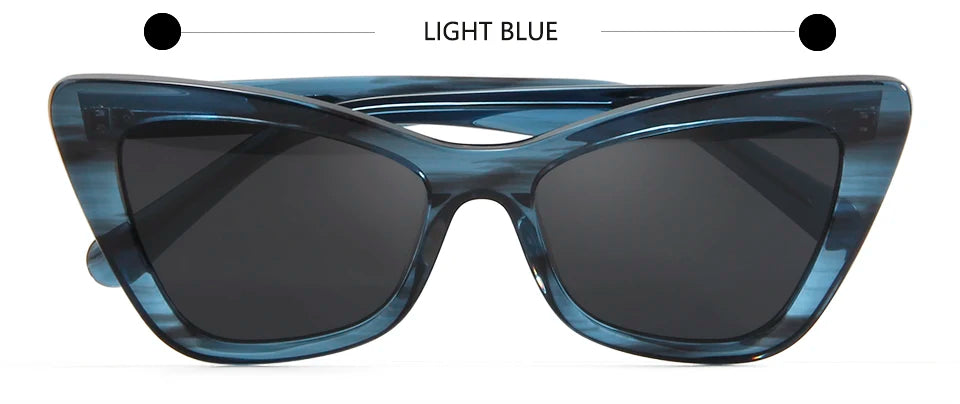 Esnbie Women's Full Rim Square Cat Eye Acetate Sunglasses 23175