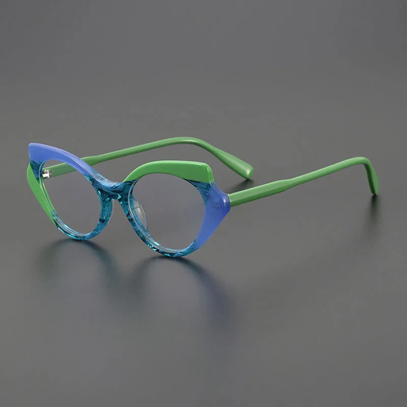 Nobler Unisex Full Rim Wide Edge Oval Cat Eye Acetate Eyeglasses H046 Full Rim Nobler C3