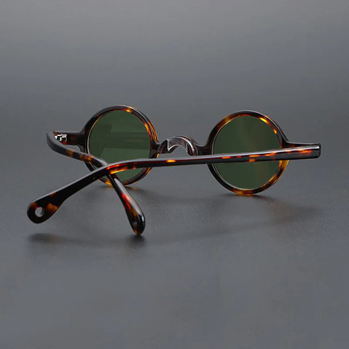 Yujo Unisex Full Rim Small Round Acetate Polarized Sunglasses 2534 Sunglasses Yujo