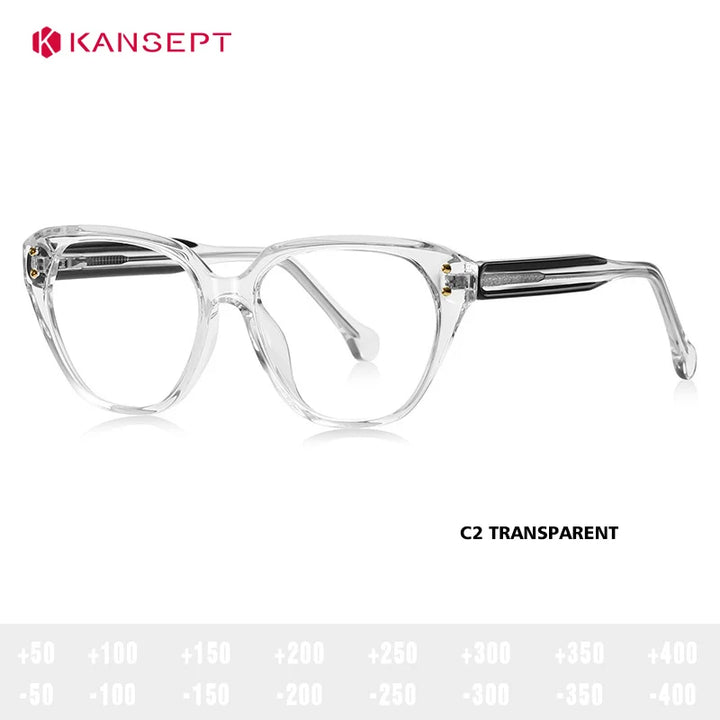 Kansept Women's full Rim Oval Square Tr 90 Alloy Reading Glasses 52101