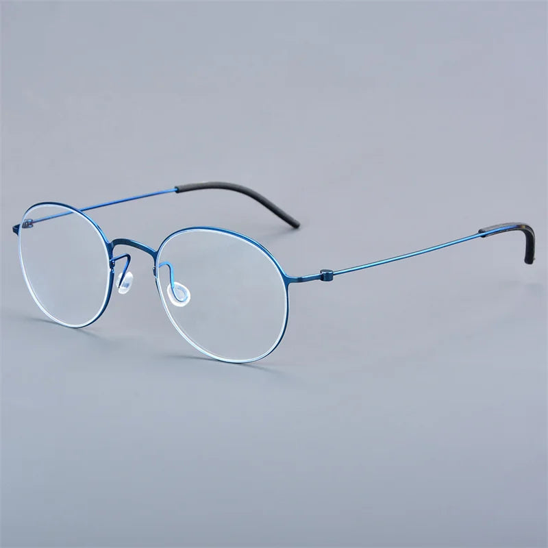 Aimee Women's Full Rim Round Screwless Titanium Eyeglasses 554204