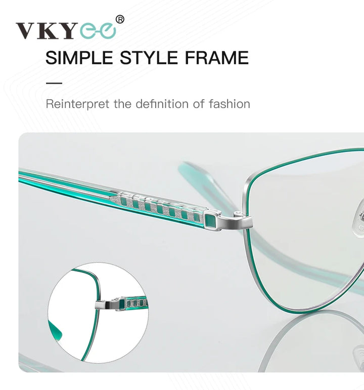 Vicky Unisex Full Rim Alloy Cat Eye Reading Glasses 3065 Reading Glasses Vicky