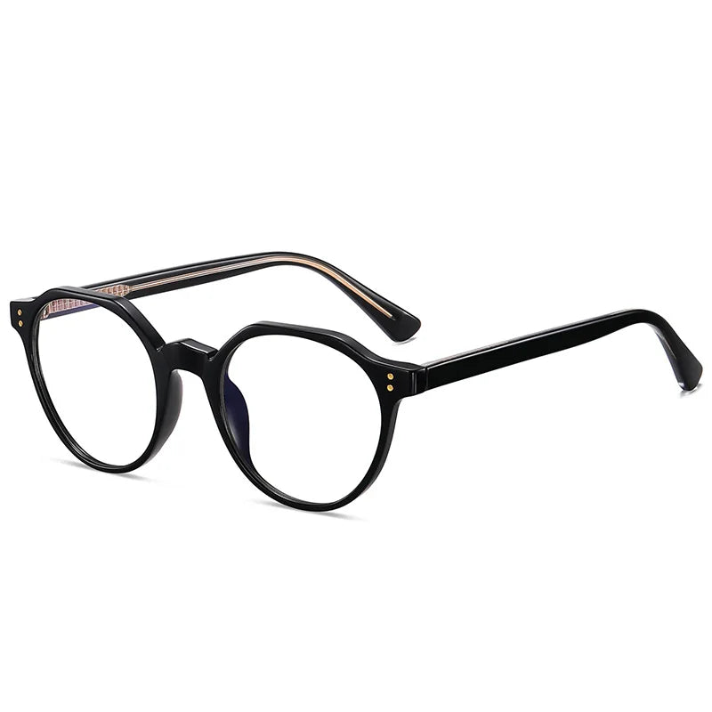 Kocolior Unisex Full Rim Flat Top Oval Acetate Hyperopic Reading Glasses 2084 Reading Glasses Kocolior Black 0 