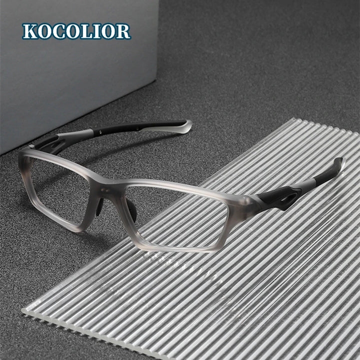 Kocolior Unisex Full Rim Rectangle Tr 90 Sport Eyeglasses 81278 Full Rim Kocolior