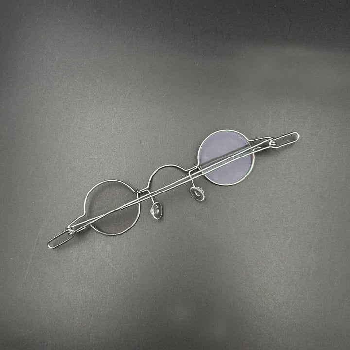 Yujo Unisex Full Rim Small Round Screwless Steel Eyeglasses Full Rim Yujo