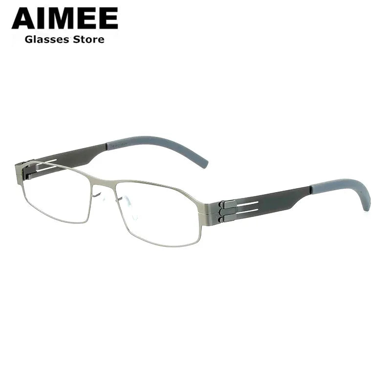 Aimee Women's Full Rim Irregular Square Steel Eyeglasses 84001