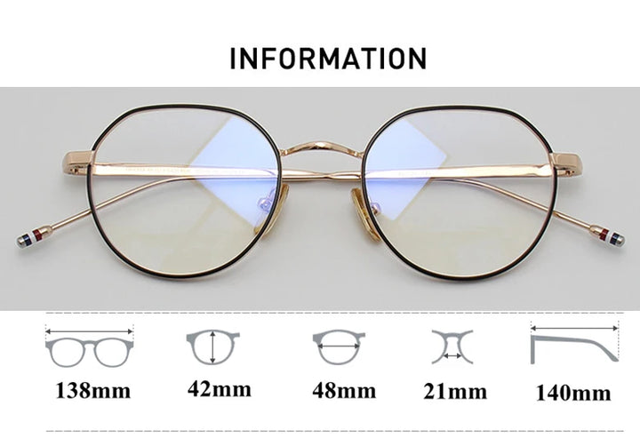 Black Mask Unisex Full Rim Flat Top Oval Alloy Eyeglasses 42914 Full Rim Black Mask