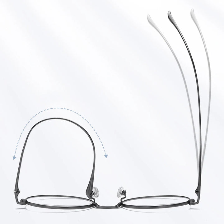 Handoer Women's Full Rim Oval Round Titanium Eyeglasses 72913