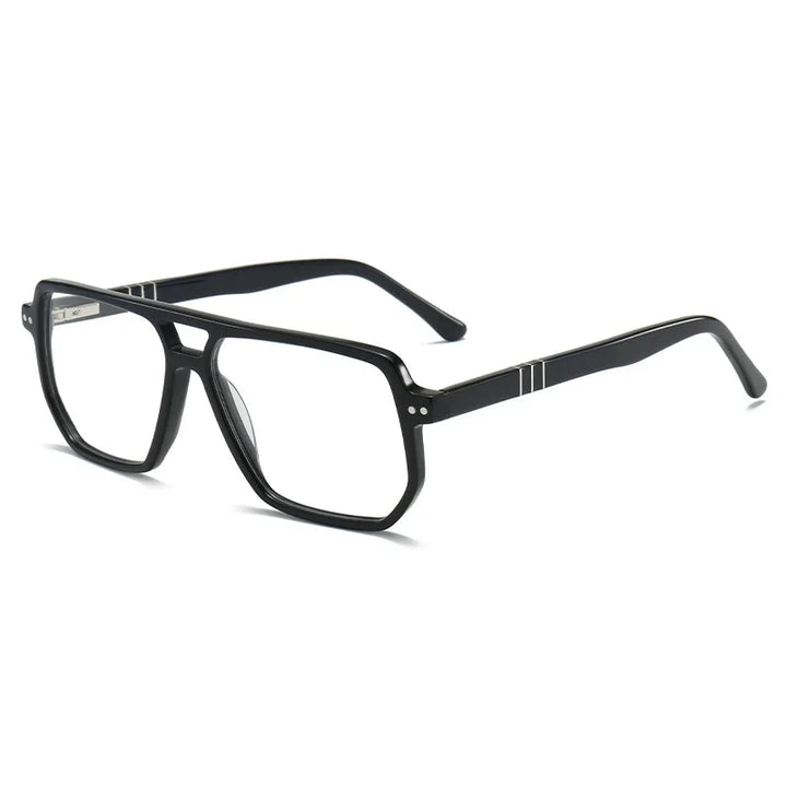 Xbora Women's Full Rim Square Double Bridge Acetate Eyeglasses 47210