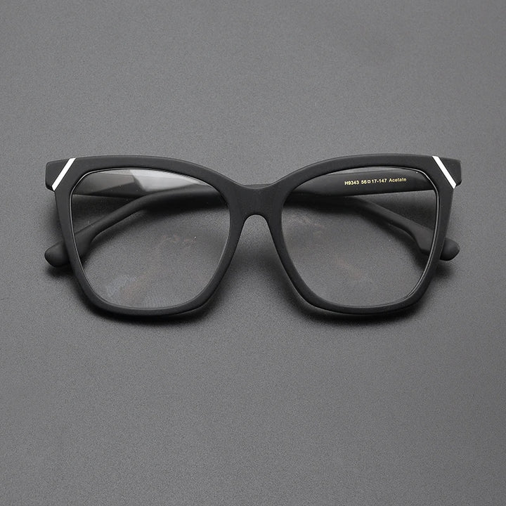 Nobler Unisex Full Rim Square Cat Eye Acetate Eyeglasses 9343 Full Rim Nobler