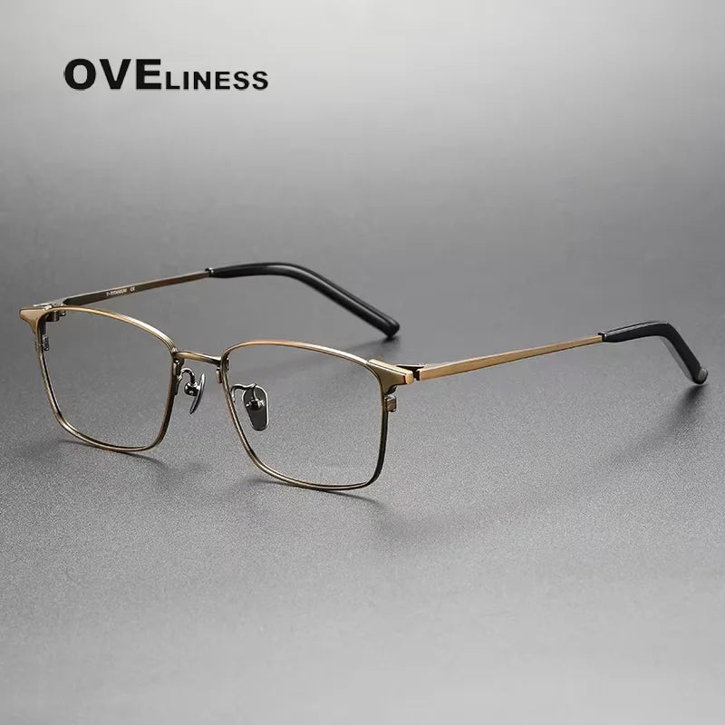 Oveliness Women's Full Rim Square Titanium Eyeglasses 68961