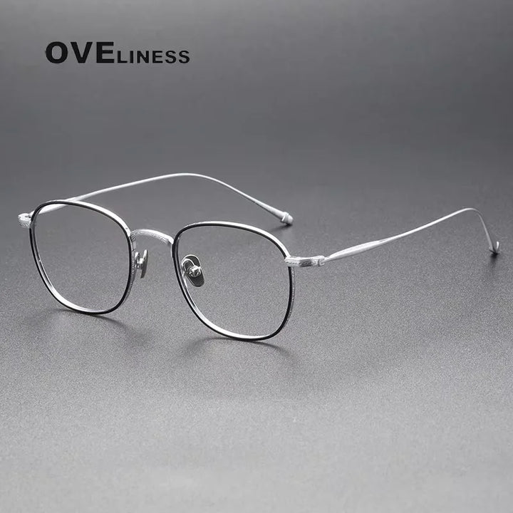 Oveliness Women's Full Rim Polygon Square Titanium Eyeglasses 23090