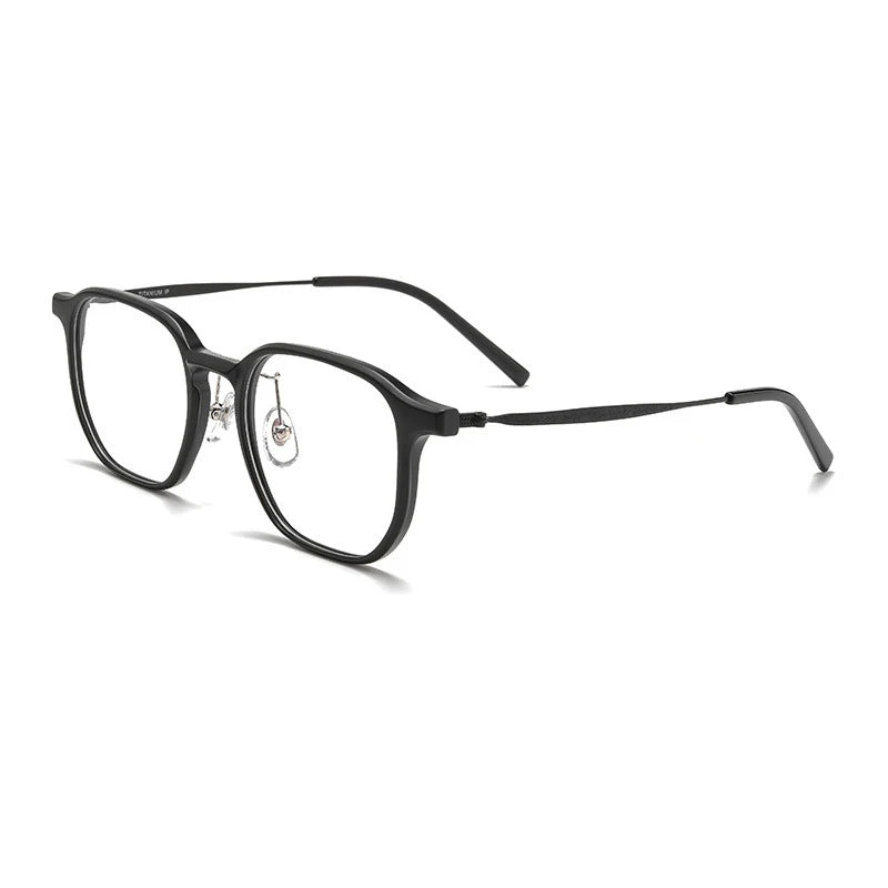 Xbora Unisex Full Rim Polygonal Tr 90 Titanium Eyeglasses 16110