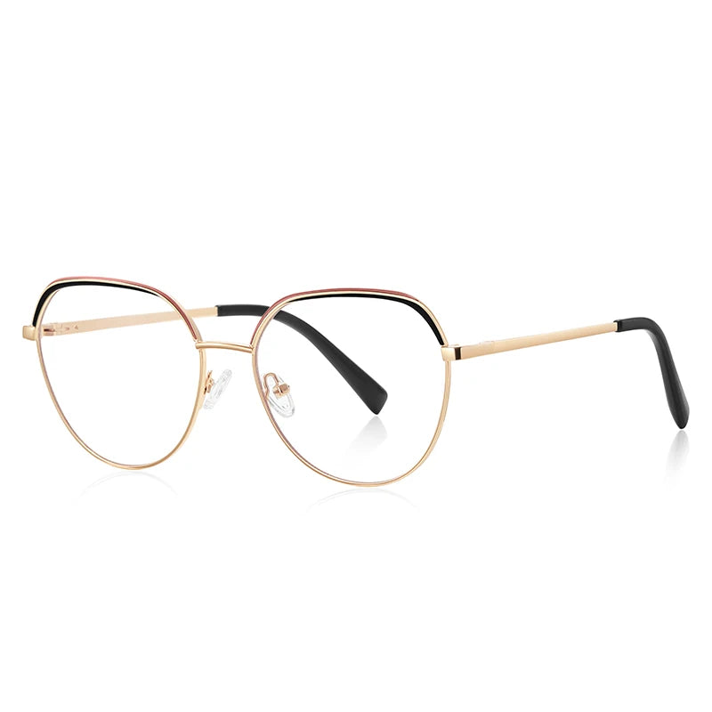 Vicky Unisex Full Rim Flat Top Round Tr 90 Titanium Reading Glasses 3098 Reading Glasses Vicky PFD3098-C1 Prescription custom