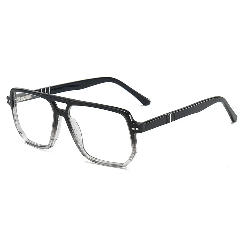 Xbora Women's Full Rim Square Double Bridge Acetate Eyeglasses 47210