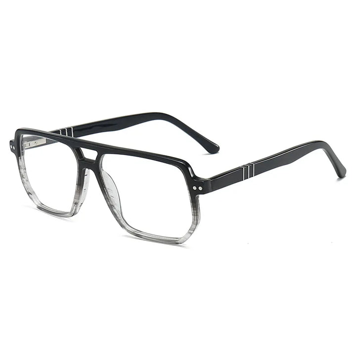 Xbora Women's Full Rim Square Double Bridge Acetate Eyeglasses 47210