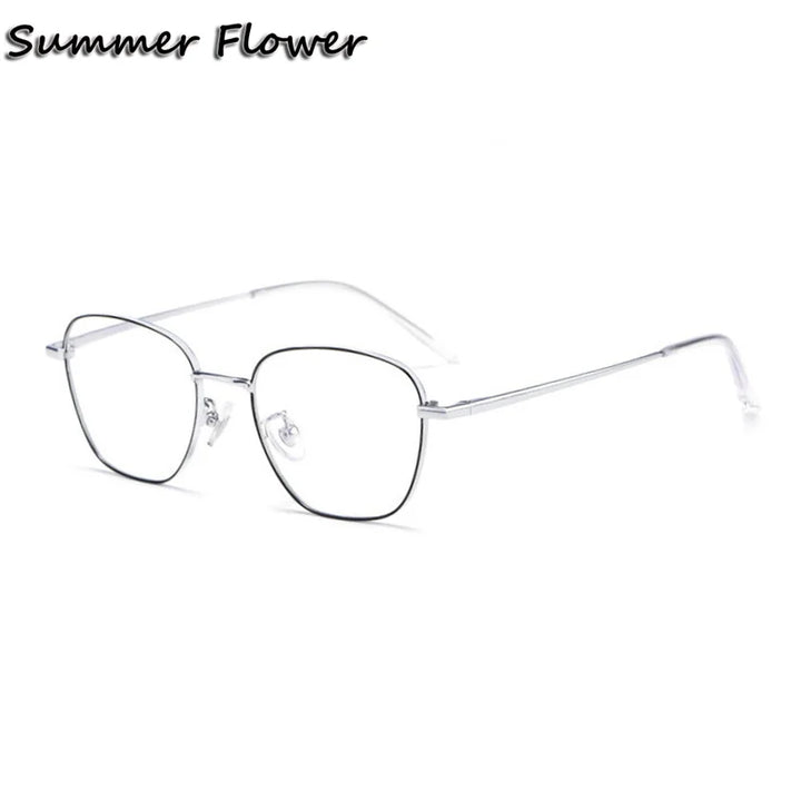 Summer Flower Women's Full Rim Polygon Steel Eyeglasses 902641