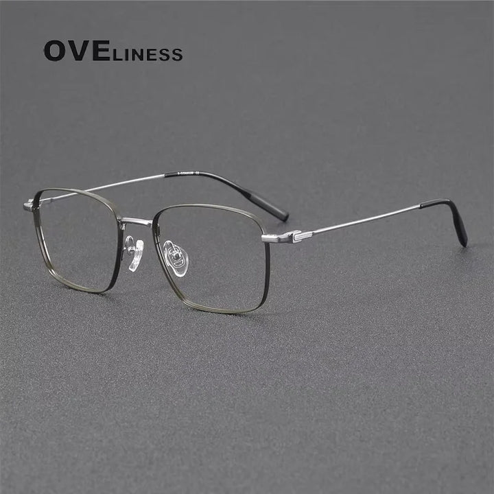 Oveliness Unisex Full Rim Square Titanium Eyeglasses 81027