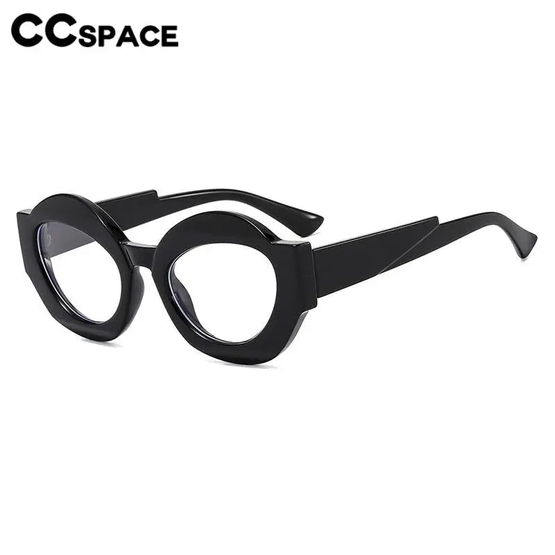 CCspace Unisex Full Rim Oval Resin Eyeglasses 56864 Full Rim CCspace
