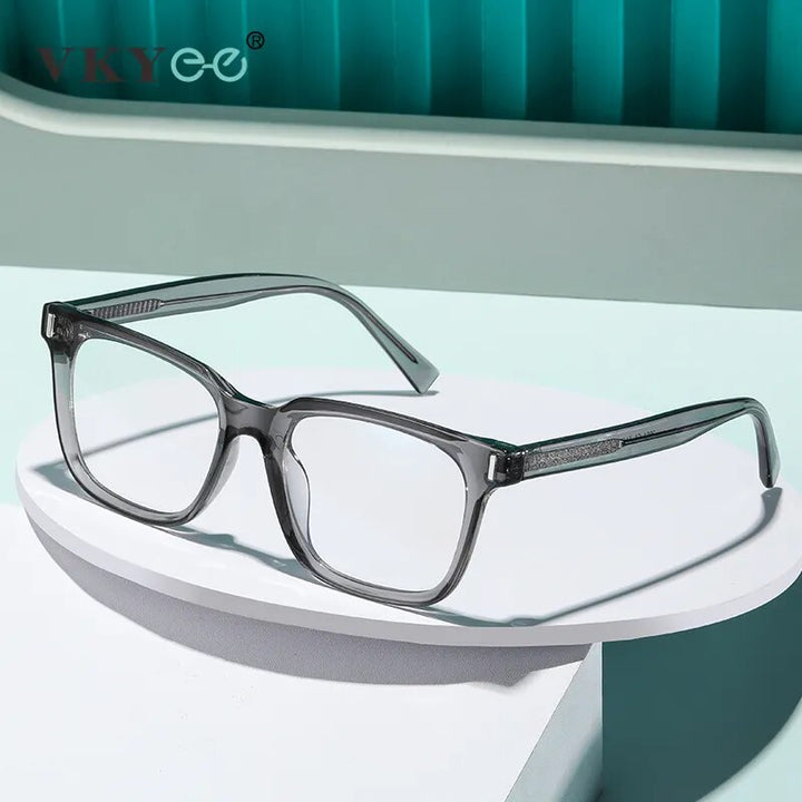 Vicky Unisex Full Rim Square Stainless Steel Acetate Reading Glasses 2091 Reading Glasses Vicky