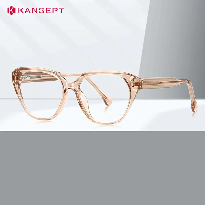 Kansept Women's full Rim Oval Square Tr 90 Alloy Reading Glasses 52101