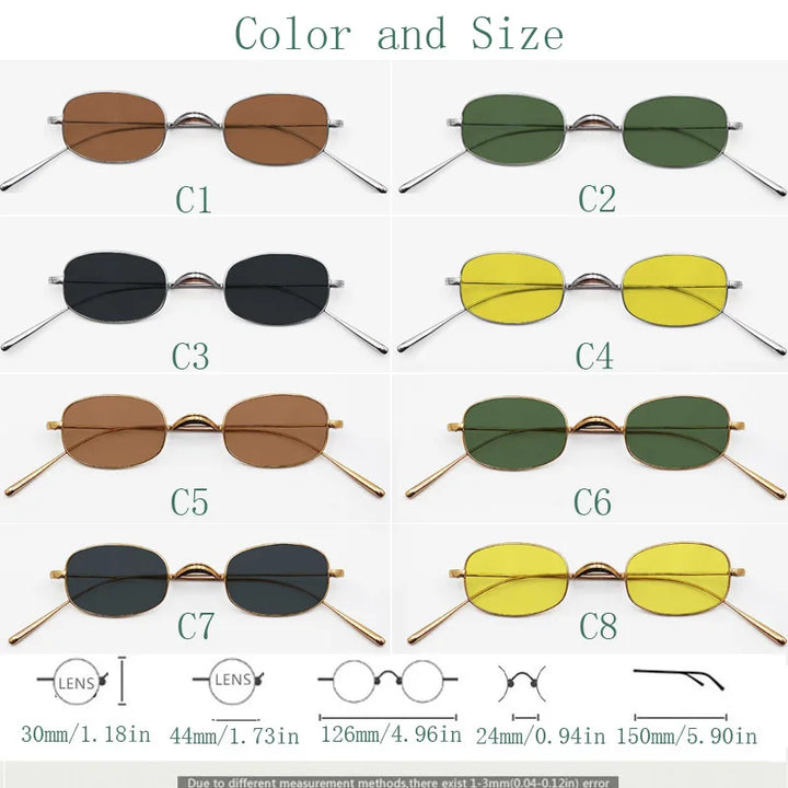 Yujo Unisex Full Rim Small Square Titanium Polarized Sunglasses 3024 Sunglasses Yujo