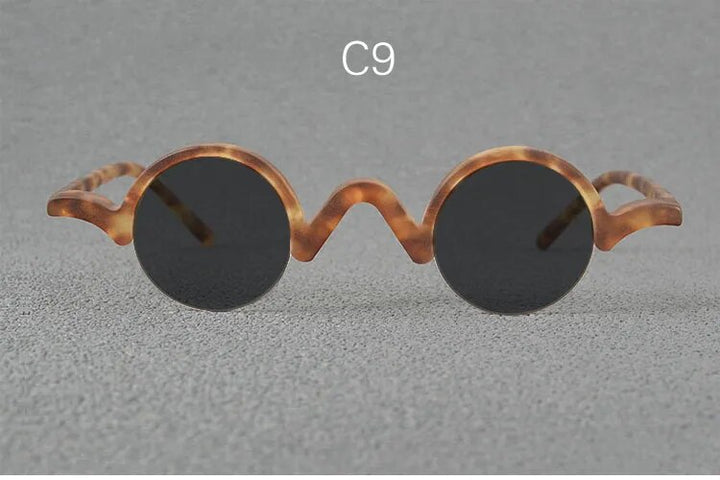 Yujo Unisex Semi Rim Round Acetate Polarized Sunglasses 35mm Sunglasses Yujo C9 China