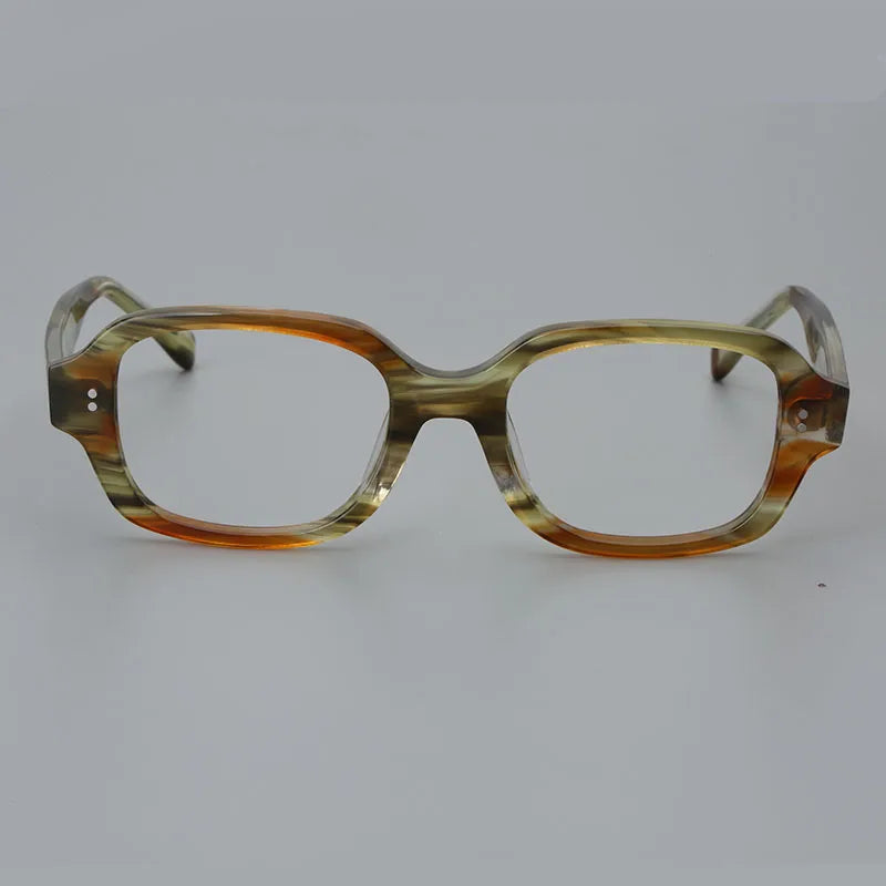 Hewei Unisex Full Rim Rectangle Acetate Eyeglasses 0026 Full Rim Hewei
