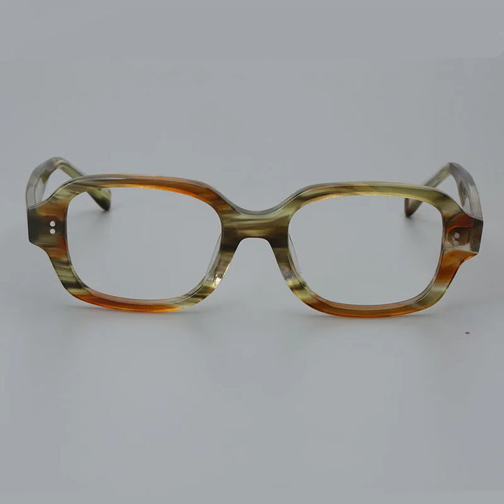 Hewei Unisex Full Rim Rectangle Acetate Eyeglasses 0026 Full Rim Hewei